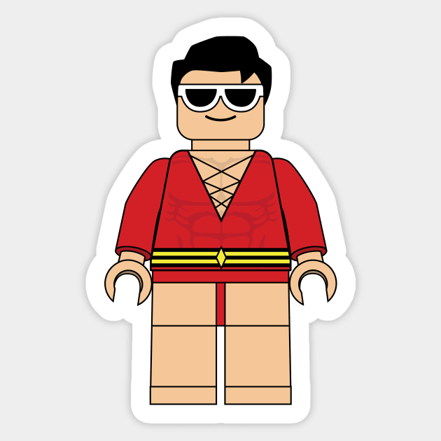 Plastic Man the Lego Man Lego Minifigure Sticker TeePublic